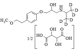 Metoprolol-d<sub>6</sub> hemi L-tartrate
