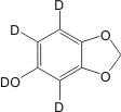 3,4-(Methylenedioxy)phenol-2,5,6-d<sub>3</sub>;OD