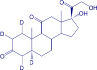 5α-Pregnan-17α,21-diol-3,11,20-trione-1,2,4,5α-d<sub>4</sub>