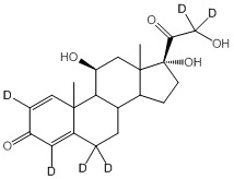 Prednisolone-2,4,6,6,21,21-d<sub>6</sub>