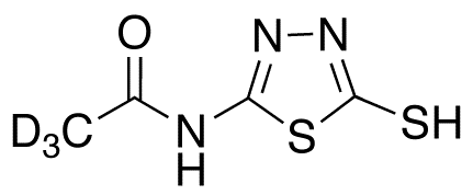 2-Acetamido-5-mercapto-1,3,4-thiadiazole-d<sub>3</sub>