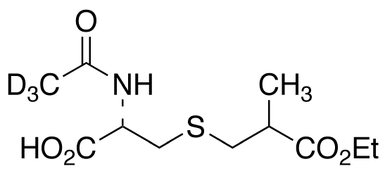 N-(Acetyl-d<sub>3</sub>)-S-(2-carboxypropyl)-L-cysteine Ethyl Ester (Mixture of Diastereomers)