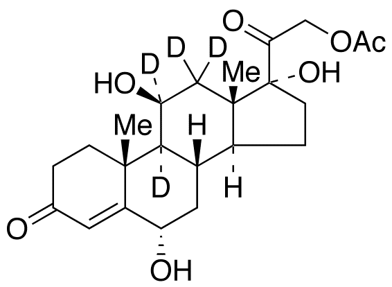 21-O-Acetyl 6α-hydroxy cortisol-d<sub>4</sub>