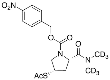 (2S,4S)-4-(Acetylthio)-2-[(dimethylamino)carbonyl]-1-pyrrolidinecarboxylic Acid 4-Nitrobenzyl Ester-d<sub>6</sub>