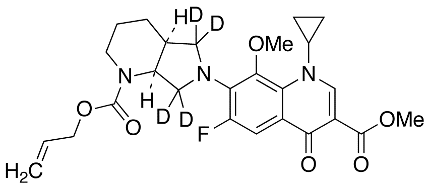 N-Allyloxycarbonyl Moxifloxacin-d<sub>4</sub>