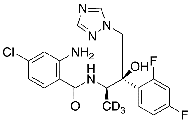 2-Amino-4-chloro-N-[(1R,2R)-2-(2,4-difluorophenyl)-2-hydroxy-1-methyl-3-(1H-1,2,4-triazol-1-yl)propyl]benzamide-d<sub>3</sub>