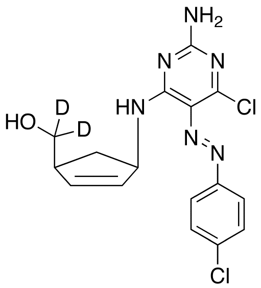 (1R,4S)-rel-4-[[2-Amino-6-chloro-5-[(4-chlorophenyl)azo]-4-pyrimidinyl]amino]-2-cyclopentene-1-methanol-d<sub>2</sub>