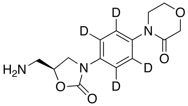4-[4-[(5S)-5-(Aminomethyl)-2-oxo-3-oxazolidinyl]phenyl]-3-morpholinone-d<sub>4</sub>