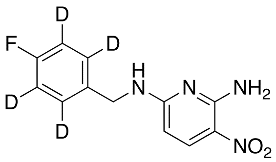 2-Amino-6-[(4-fluorobenzyl)-amino]-3-nitropyridine-d<sub>4</sub>