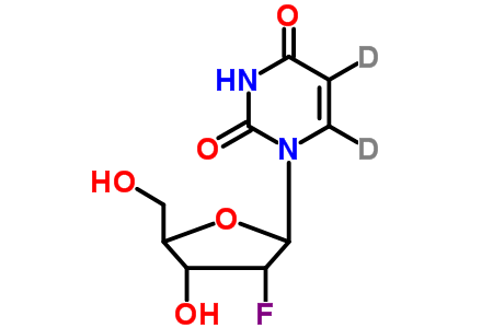 2’-Fluorodeoxyuridine-5,6-d<sub>2</sub>