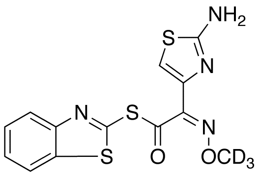 S-2-Benzothiazolyl-2-amino-α-(methoxyimino)-4-thiazolethiolacetate-d<sub>3</sub>