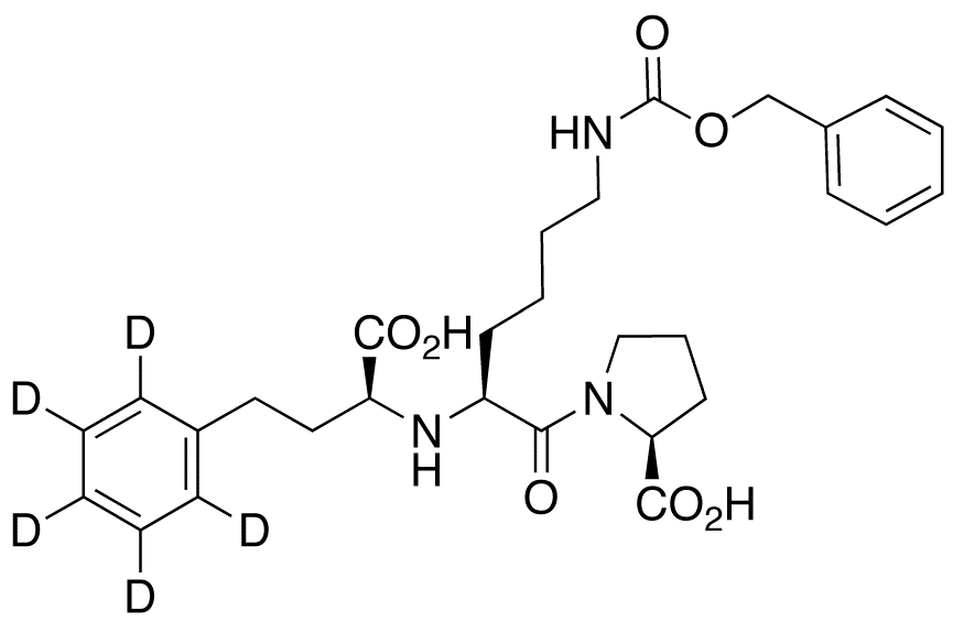 N-Benzyloxycarbonyl (S)-Lisinopril-d<sub>5</sub>