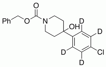 N-Benzyloxycarbonyl-4-(4-chlorophenyl-d<sub>4</sub>)-4-piperidinol