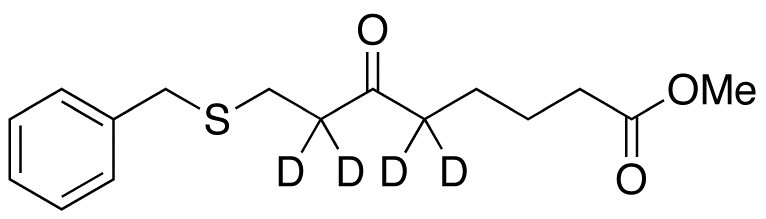 8-(Benzylthio)-6-oxo-octanoic Acid Methyl Ester-d<sub>4</sub>