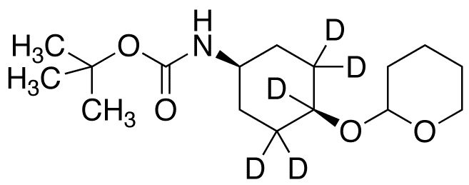 cis-[2-(4-tert-Butyloxycarbonylamino)cyclohexyloxy]tetrahydro-2H-pyran-d<sub>5</sub>