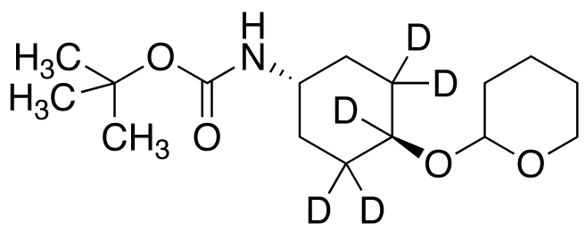 trans-[2-(4-tert-Butyloxycarbonylamino)cyclohexyloxy]tetrahydro-2H-pyran-d<sub>5</sub>