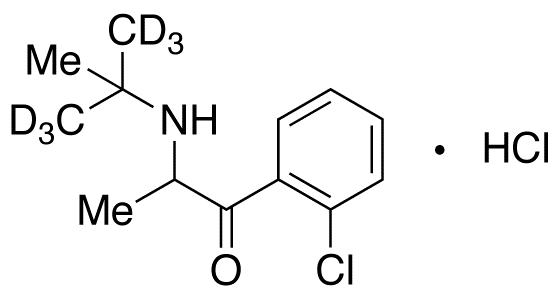 2-(tert-Butylamino)-2’-chloropropiophenone-d<sub>6</sub> HCl