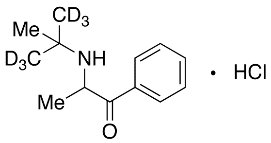 2-(tert-Butylamino)propiophenone-d<sub>6</sub> HCl
