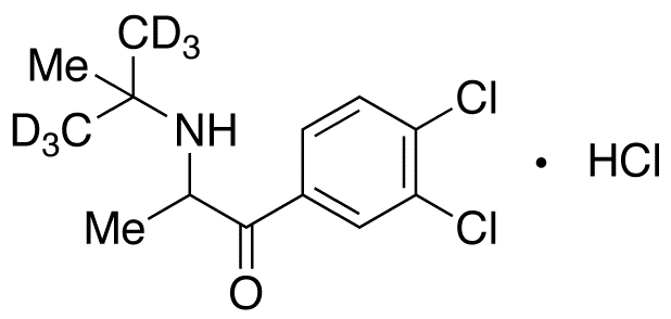 2-(tert-Butylamino)-3’,4’-dichloropropiophenone-d<sub>6</sub> HCl
