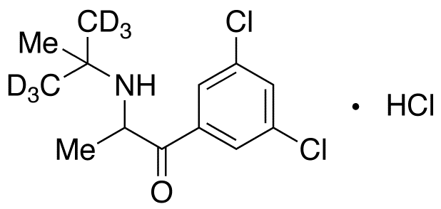 2-(tert-Butylamino)-3’,5’-dichloropropiophenone-d<sub>6</sub> HCl
