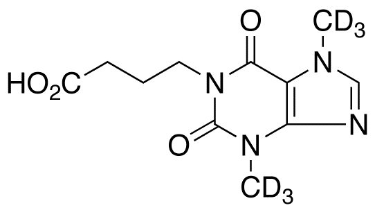 1-(3-Carboxypropyl)-3,7-dimethyl Xanthine-d<sub>6</sub>