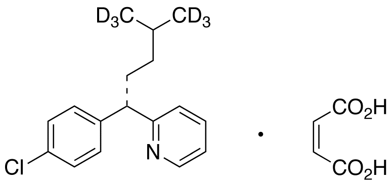(S)-Chlorpheniramine-d<sub>6</sub> Maleate Salt