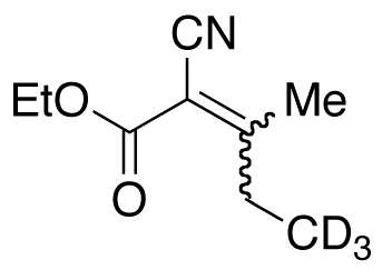 (E/Z)-2-Cyano-3-methyl-2-pentenoic Acid Ethyl Ester-d<sub>3</sub>