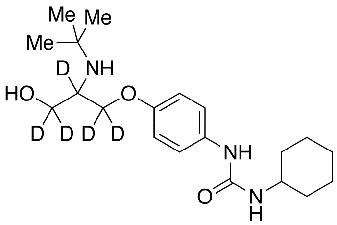 N-Cyclohexyl-N’-[2-(tert-butyl)amino-3-hydroxypropoxy]phenylurea-d<sub>5</sub>