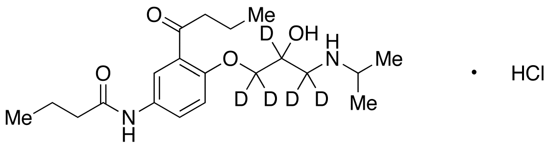 rac 3-Deacetyl-3-butanoyl Acebutolol-d<sub>5</sub> HCl