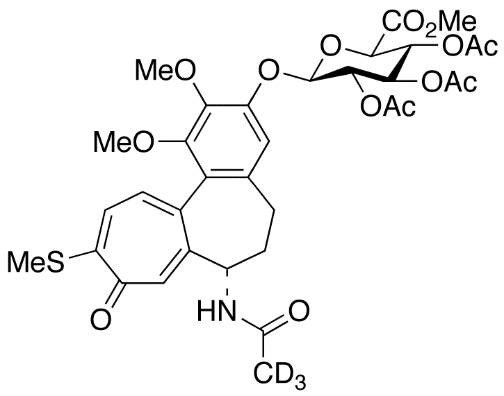 3-Demethyl Thiocolchicine-d<sub>3</sub> 2-O-(2,3,4-Tri-O-acetyl-β-D-glucuronide Methyl Ester)