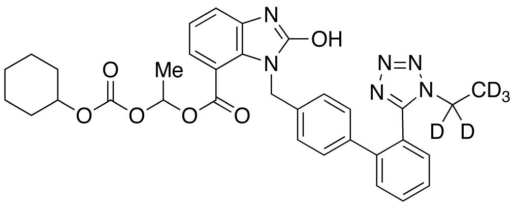 2-Desethoxy-2-hydroxy-1H-1-Ethyl Candesartan Cilexetil-d<sub>5</sub>