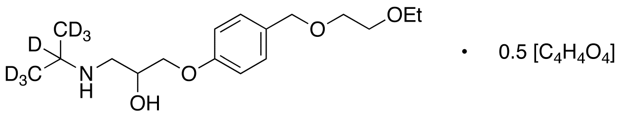 O-Desisopropyl-O-ethyl Bisoprolol-d<sub>7</sub> Hemifumarate