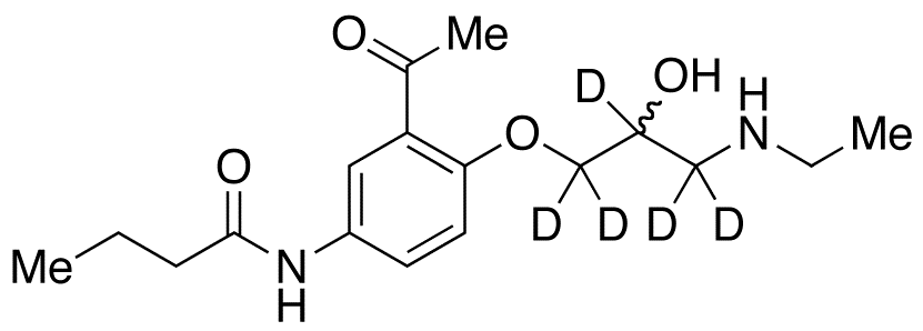rac N-Desisopropyl-N-ethyl Acebutolol-d<sub>5</sub>