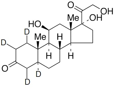5α-Pregnan-11β,17α,21-triol-3,20-dione-1,2,4,5-d<sub>4</sub>