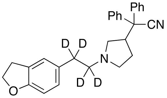 1-[2-(2,3-Dihydro-5-benzofuranyl)ethyl-d<sub>4</sub>]-α,α-diphenyl-3-pyrrolidineacetonitrile 