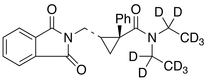 (1R,2S)-2-[(1,3-Dihydro-1,3-dioxo-2H-isoindol-2-yl)methyl]-N,N-diethyl-1-phenylcyclopropanecarboxamide-d<sub>10</sub>