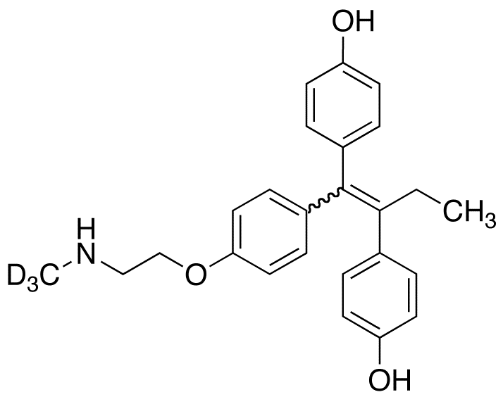 (E/Z)-4,4’-Dihydroxy-N-desmethyl Tamoxifen-d<sub>3</sub>