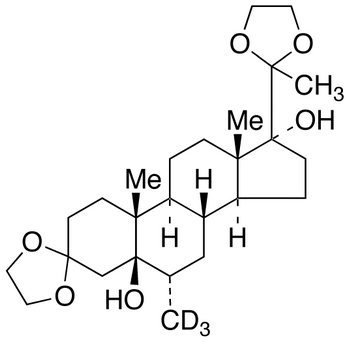 (5β,17α)-Dihydroxy-6α-(methyl-d<sub>3</sub>)-pregnane-3,20-dione-3,20-bis(ethyleneketal)
