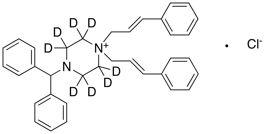 4-(Diphenylmethyl)-1,1-bis[(E)-3-phenylprop-2-enyl]piperazinium-d<sub>8</sub> Chloride