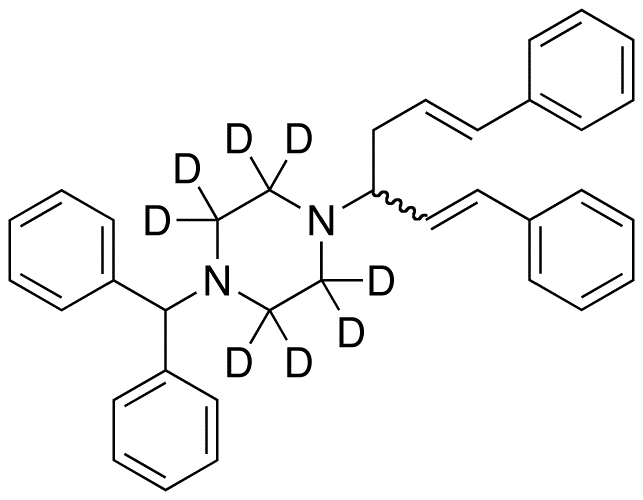 1-(Diphenylmethyl)-4-[(1RS,3E)-4-phenyl-1-[(E)-2-phenylethenyl)-3-buten-1-yl]piperazine-d<sub>8</sub>