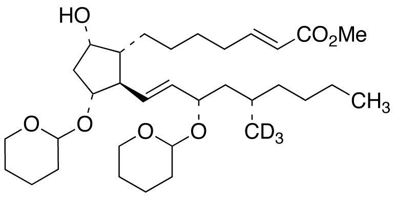 (2E,11α,13E,15S,17S)-11,15-Di-O-tetrahydropyrany-17,20-dimethyl-9,11,15-trihydroxy-prosta-2,13-diene-1-oic Acid-d<sub>3</sub> Methyl Ester (Mixture of Diastereomers)
