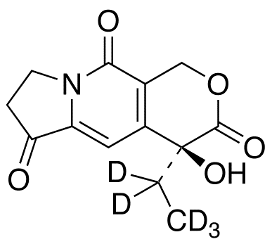 (4S)-4-Ethyl-7,8-dihydro-4-hydroxy-1H-pyrano[3,4-f]indolizine-3,6,10(4H)-trione-d<sub>5</sub>