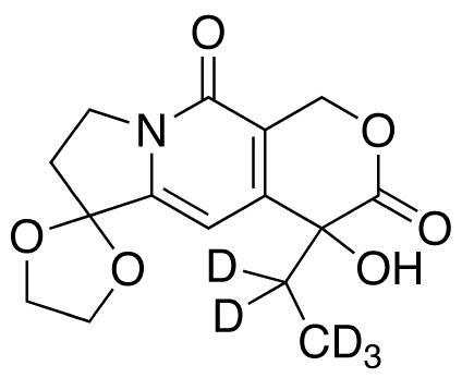 4’-Ethyl-7’,8’-dihydro-4’-hydroxy-spiro[1,3-dioxolane-2,6’(3’H)-[1H]pyrano[3,4-f]indolizine]-3’,10’(4’H)-dione-d<sub>5</sub>