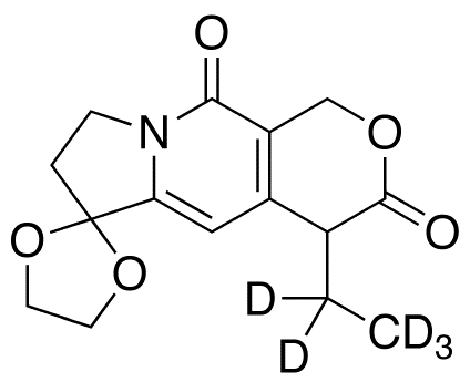 4’-Ethyl-7’,8’-dihydro-spiro[1,3-dioxolane-2,6’(3’H)-[1H]pyrano[3,4-f]indolizine]-3’,10’(4’H)-dione-d<sub>5</sub>