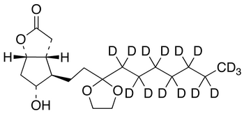 (3aR,4R,5R,6aS)-4-[3-(Ethyleneketal)decanyl]hexahydro-5-hydroxy-2H-cyclopenta[b]furan-2-one-d<sub>15</sub>