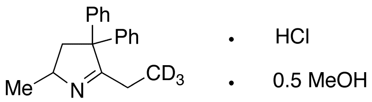 2-Ethyl-5-methyl-3,3-diphenyl-1-pyrroline-d<sub>3</sub> HCl Hemimethanolate