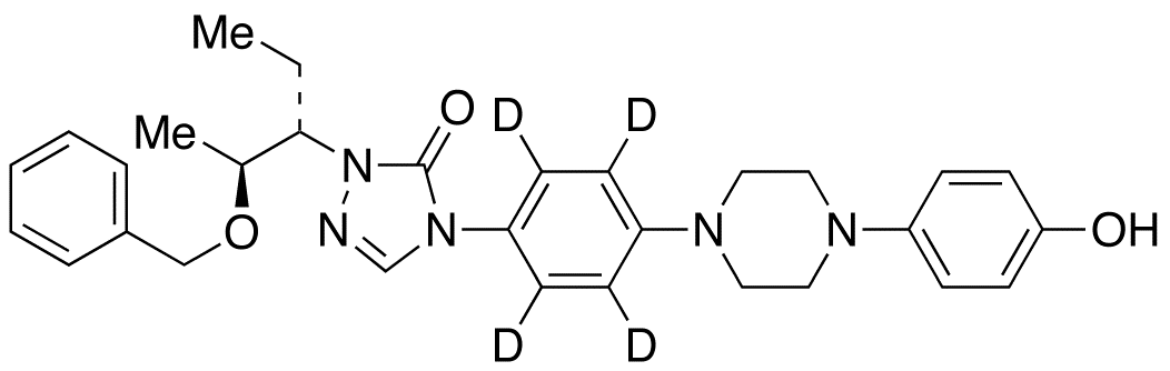 2-[(1S,2S)-1-Ethyl-2-(phenylmethoxy)propyl]-2,4-dihydro-4-[4-[4-(4-hydroxyphenyl)-1-piperazinyl]phenyl]-3H-1,2,4-triazol-3-one-d<sub>4</sub>