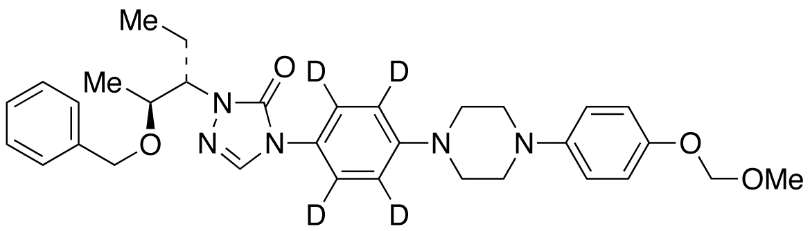 2-[(1S,2S)-1-Ethyl-2-(phenylmethoxy)propyl]-2,4-dihydro-4-[4-[4-(4-O-methoxymethyl-4-hydroxyphenyl)-1-piperazinyl]phenyl]-3H-1,2,4-triazol-3-one-d<sub>4</sub>