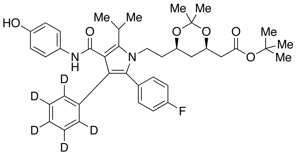 (6-[2-[2-(4-Fluorophenyl)-4-(4-hydroxy-phenylcarbamoyl)-5-isopropyl-3-phenyl-d<sub>5</sub>-pyrrol-1-yl]-ethyl]-2,2-dimethyl-[1,3]-dioxane-4-yl)-acetic Acid, tert-Butyl Ester