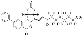 (3aR,4R,5R,6aS)-hexahydro-5-hydroxy-4-(3-oxo-1-decenyl)-2H-cyclopenta[b]furan-2-one 5-(4-Phenylbenzoate)-d<sub>15</sub>